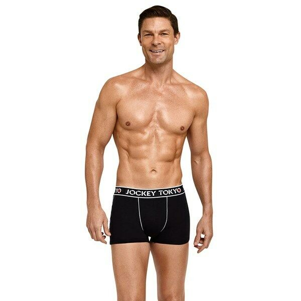 1 Pair Jockey Tokyo Cotton Trunk - Black Comfort Mens Underwear Jocks