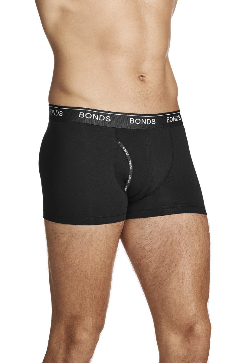 10 Pairs of Men's Black Stripes/Black Bonds Guyfront Trunk Underwear