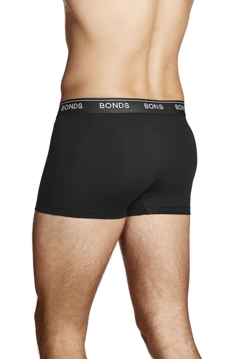 10 Pairs of Men's Black Stripes/Black Bonds Guyfront Trunk Underwear