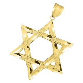 10K Yellow Gold Star of David Pendant for Sale