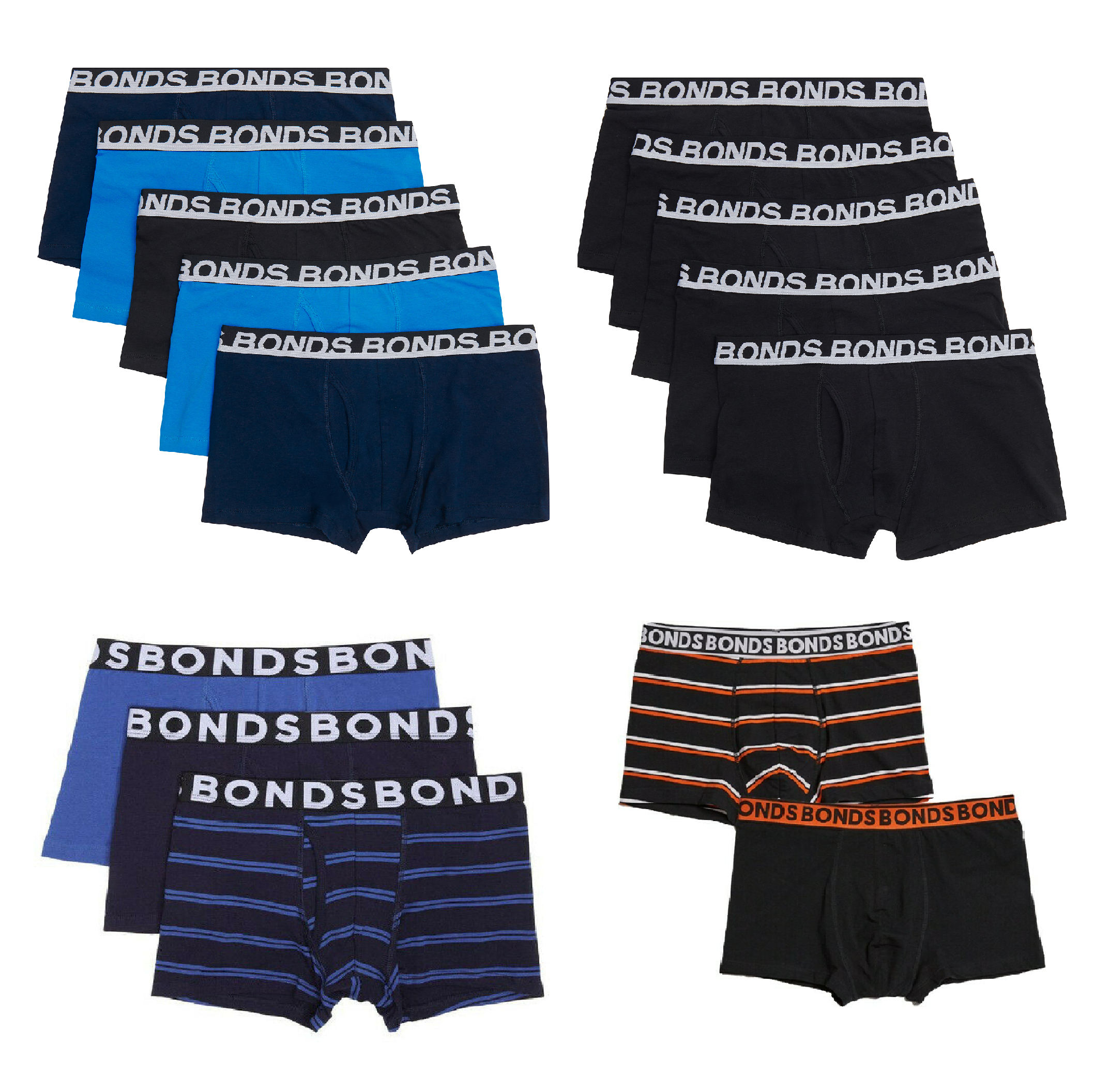 12-Pack Mens Bonds Everyday Trunks Briefs Boxer Assorted Underwear