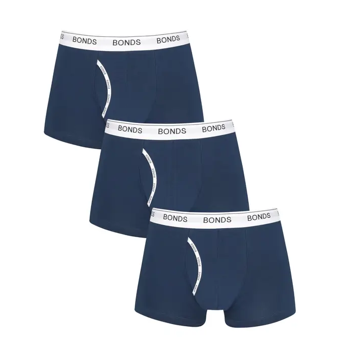 15 Pack Mens Bonds Guyfront Trunks Navy/White - Buy Now!