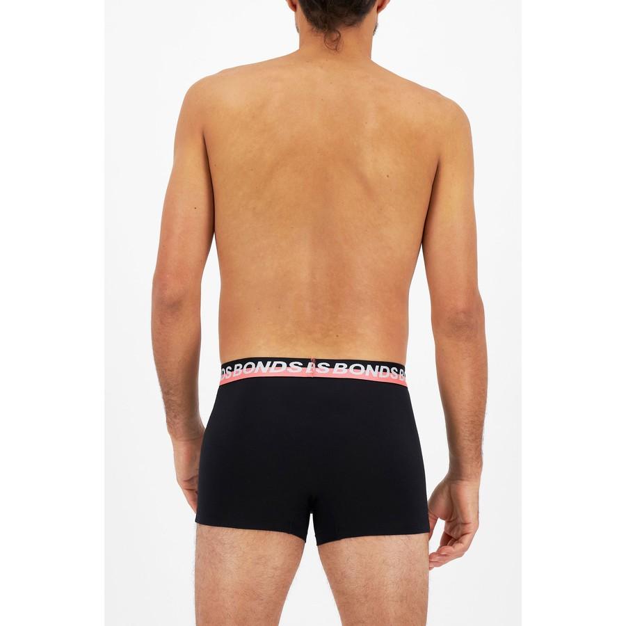 2-pack Men's Bonds Stretchables Everyday Trunks Black with Pink Band - Best Price Guaranteed - Shop Now