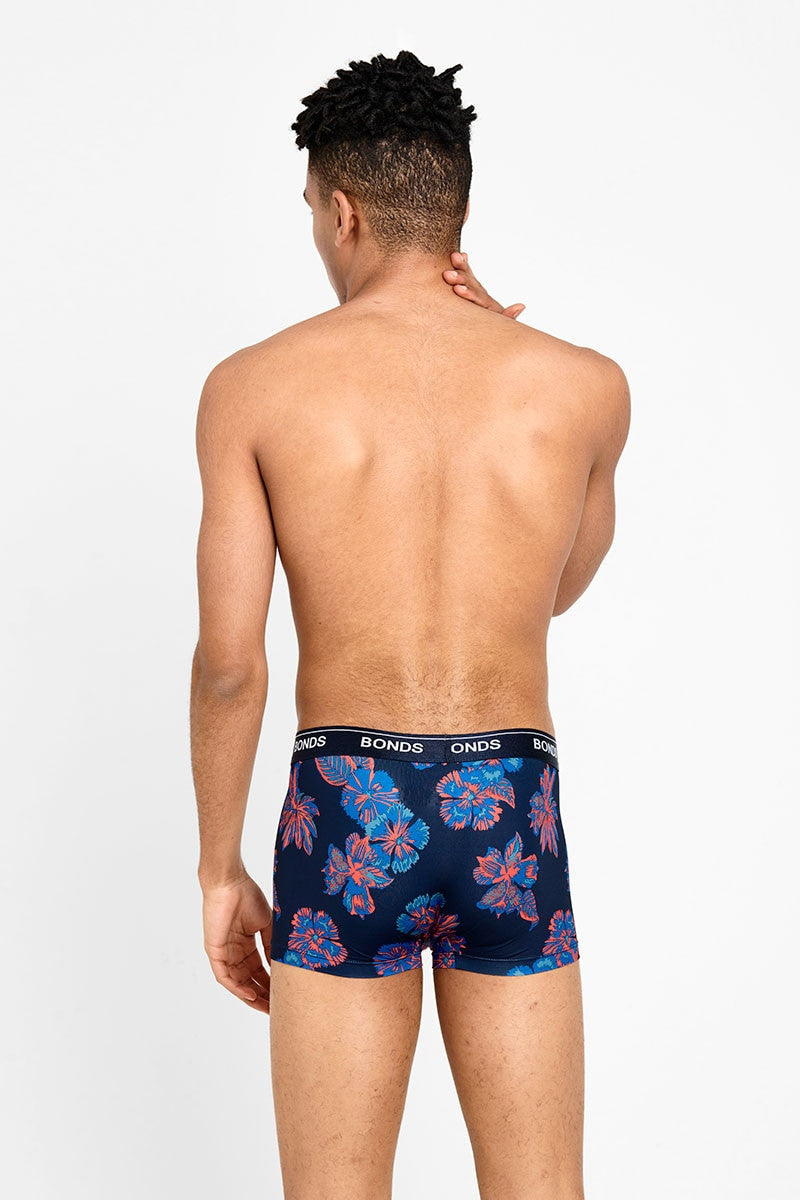 3-pack Bonds Guyfront trunks microfibre underwear men's new floral DM3.