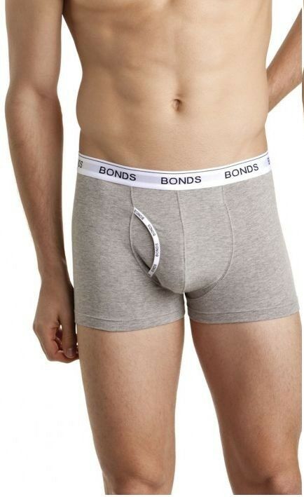 3 Pack Mens Bonds Guyfront Trunks - Grey Marle Underwear