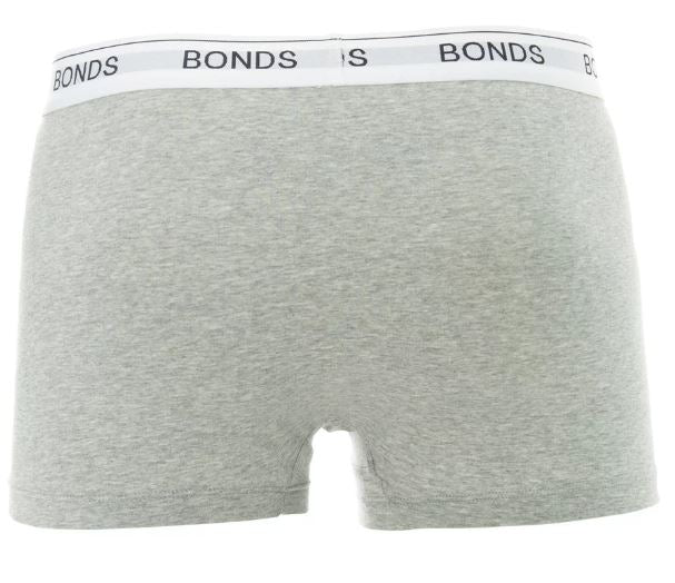 3 Pack Mens Bonds Guyfront Trunks - Grey Marle Underwear