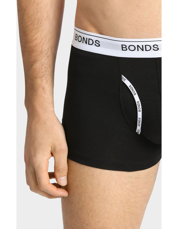 3-Pack of Bonds Men's Black Guyfront Trunks