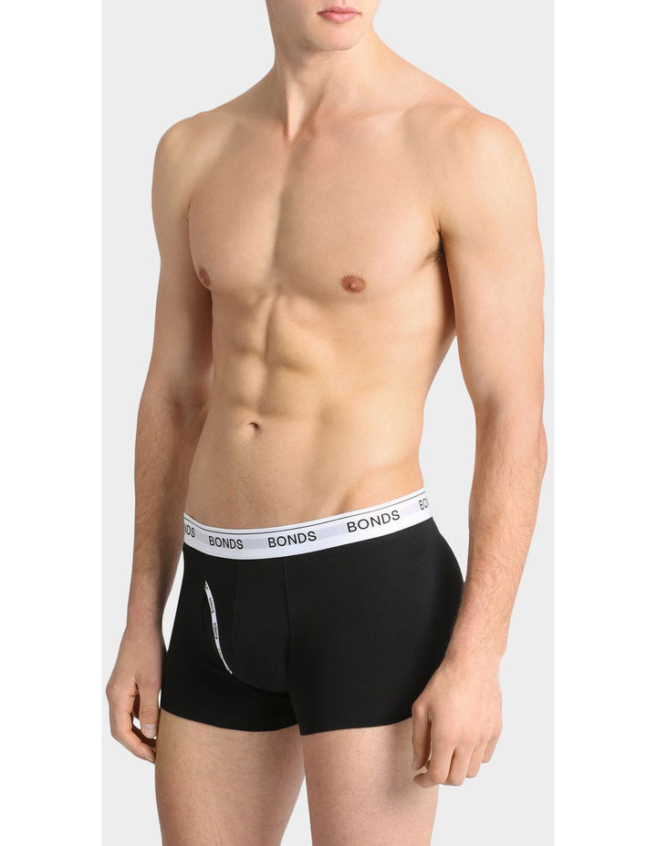 3-Pack of Bonds Men's Black Guyfront Trunks