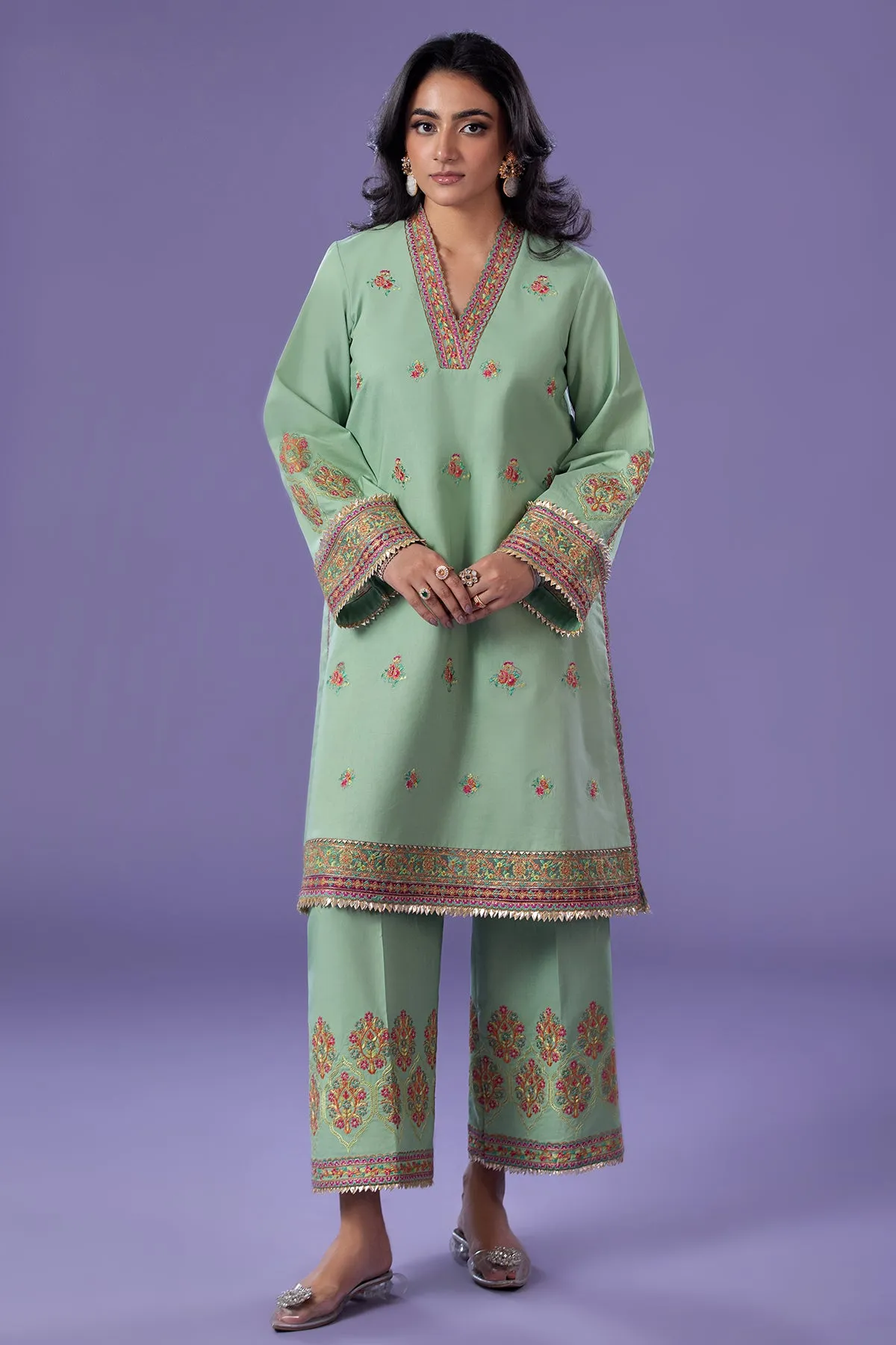 Embroidered Lawn Shirt with Organza Dupatta and Trouser 3-PC CNP-4-045