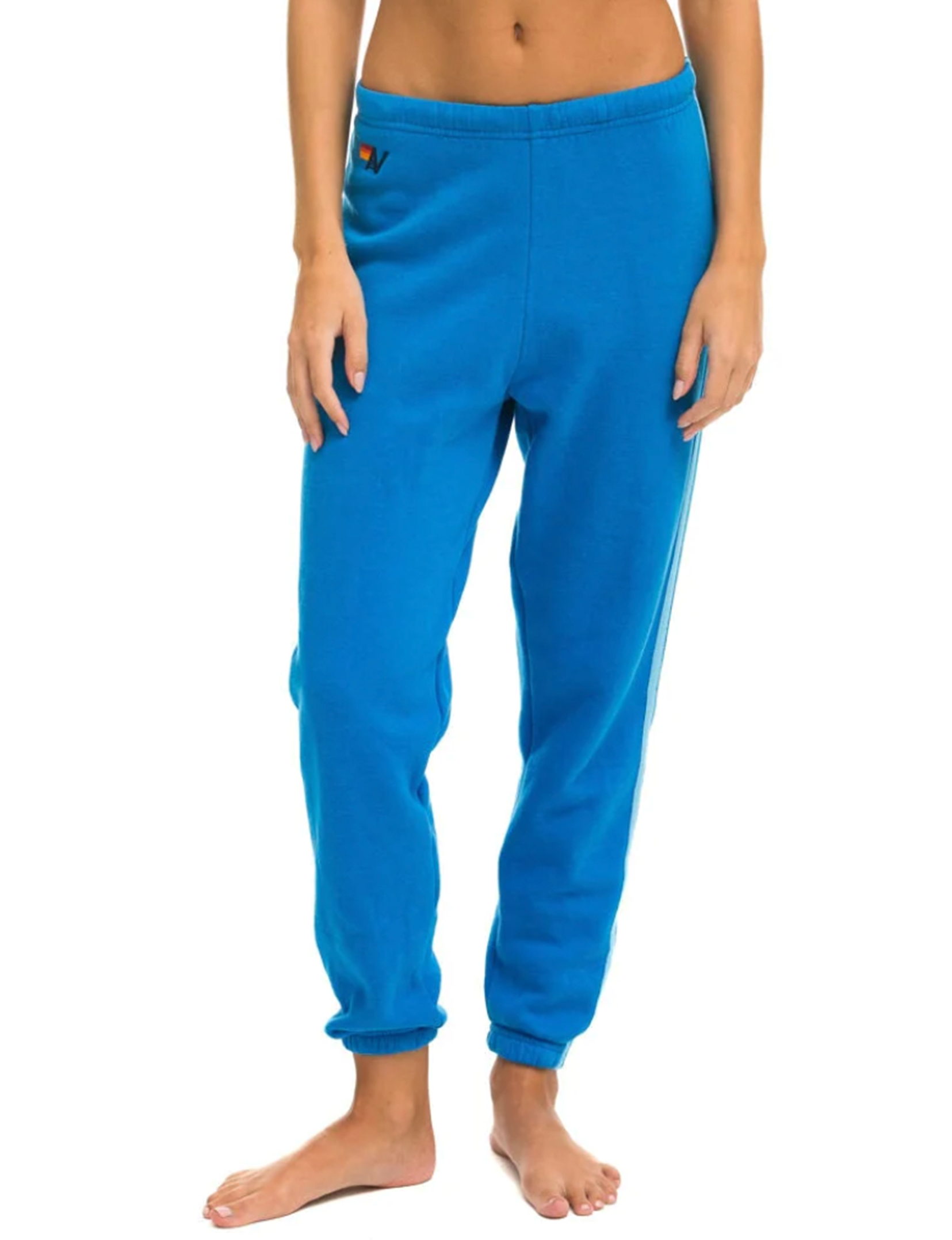 5-Stripe Women's Sweatpants, Ocean Blue