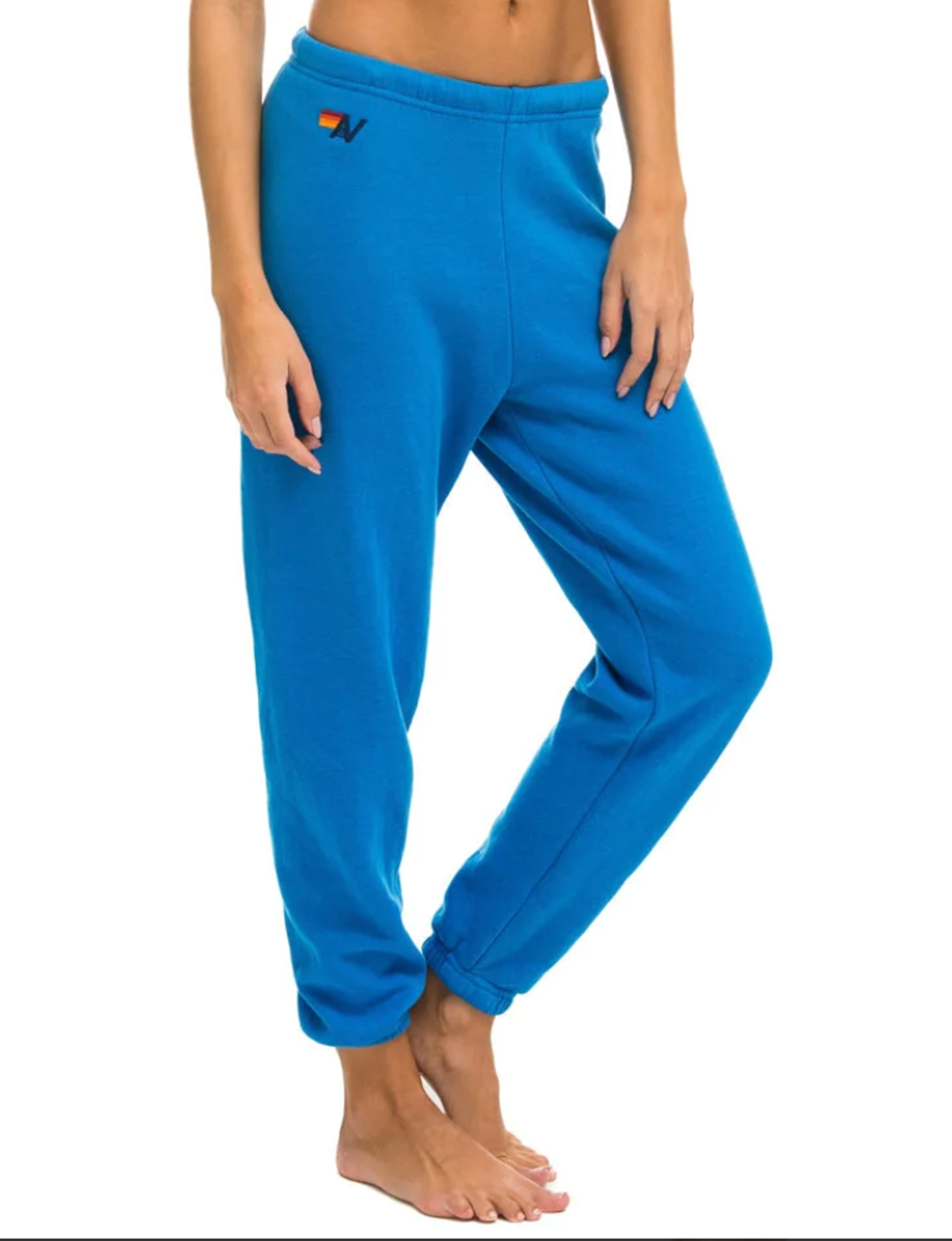 5-Stripe Women's Sweatpants, Ocean Blue