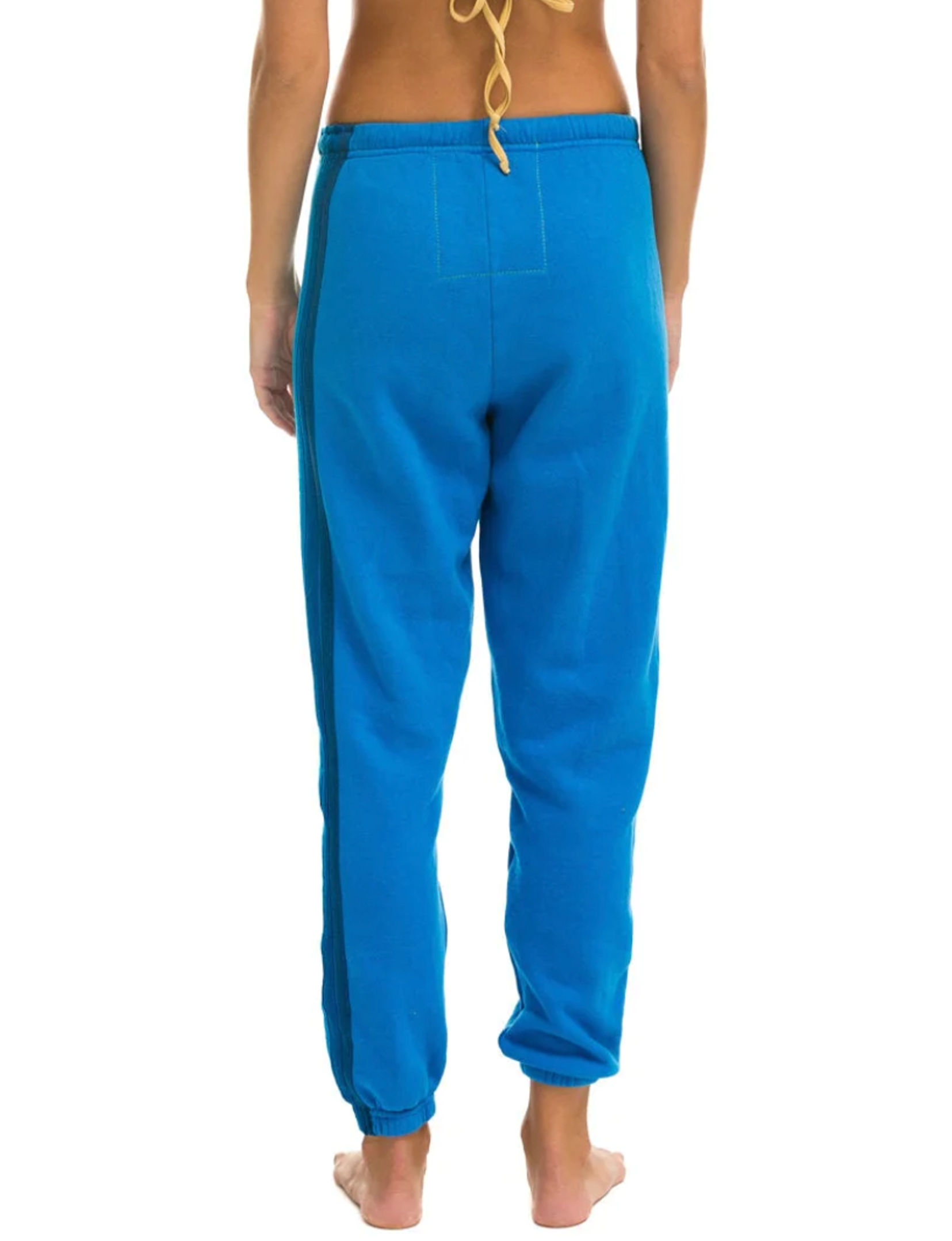 5-Stripe Women's Sweatpants, Ocean Blue