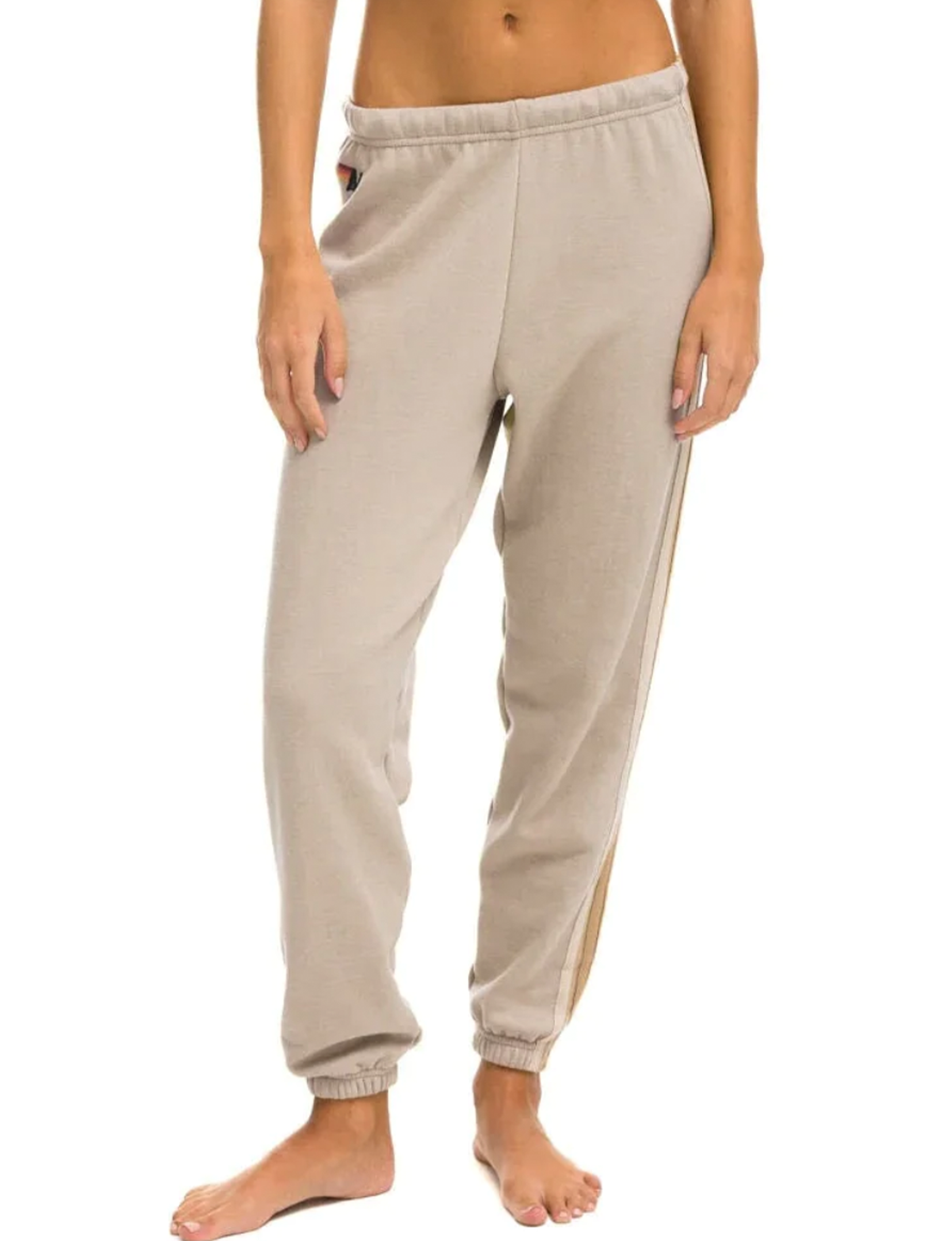 5 Stripe Women's Sweatpants, Sand/Tan - Shop Now!