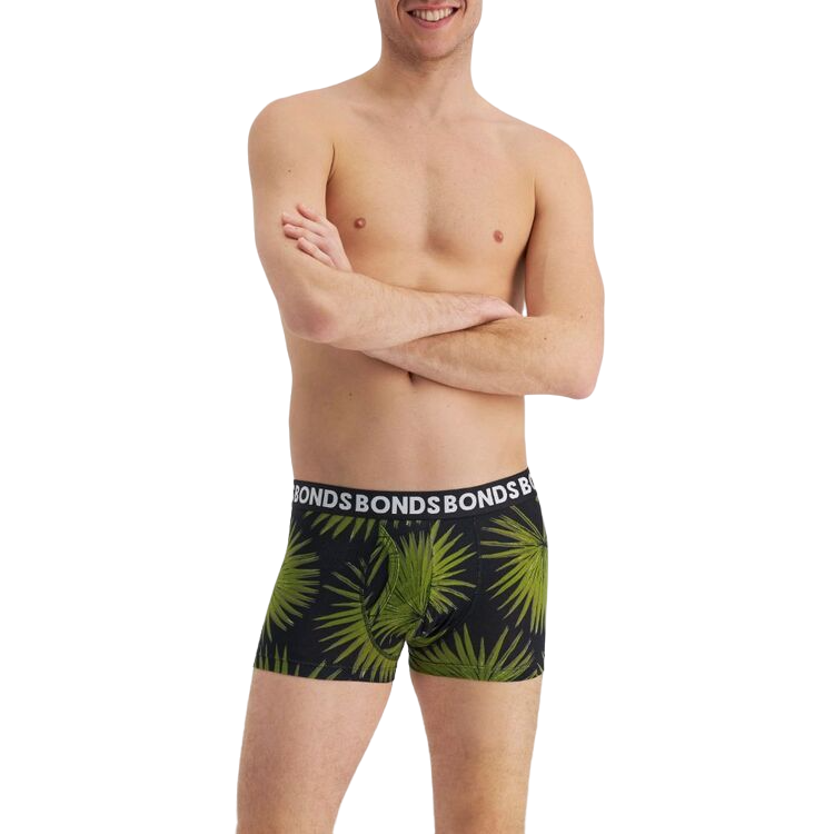 6-Pack of X Bonds Men's Everyday Trunks - Cotton Leaf Print