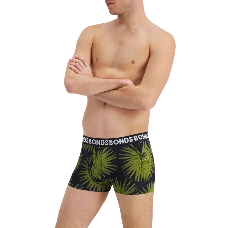 6-Pack of X Bonds Men's Everyday Trunks - Cotton Leaf Print