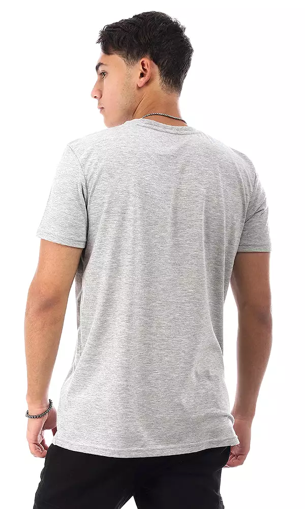 95152 Gladiator Helmet Front Printed T-Shirt - Heather Grey