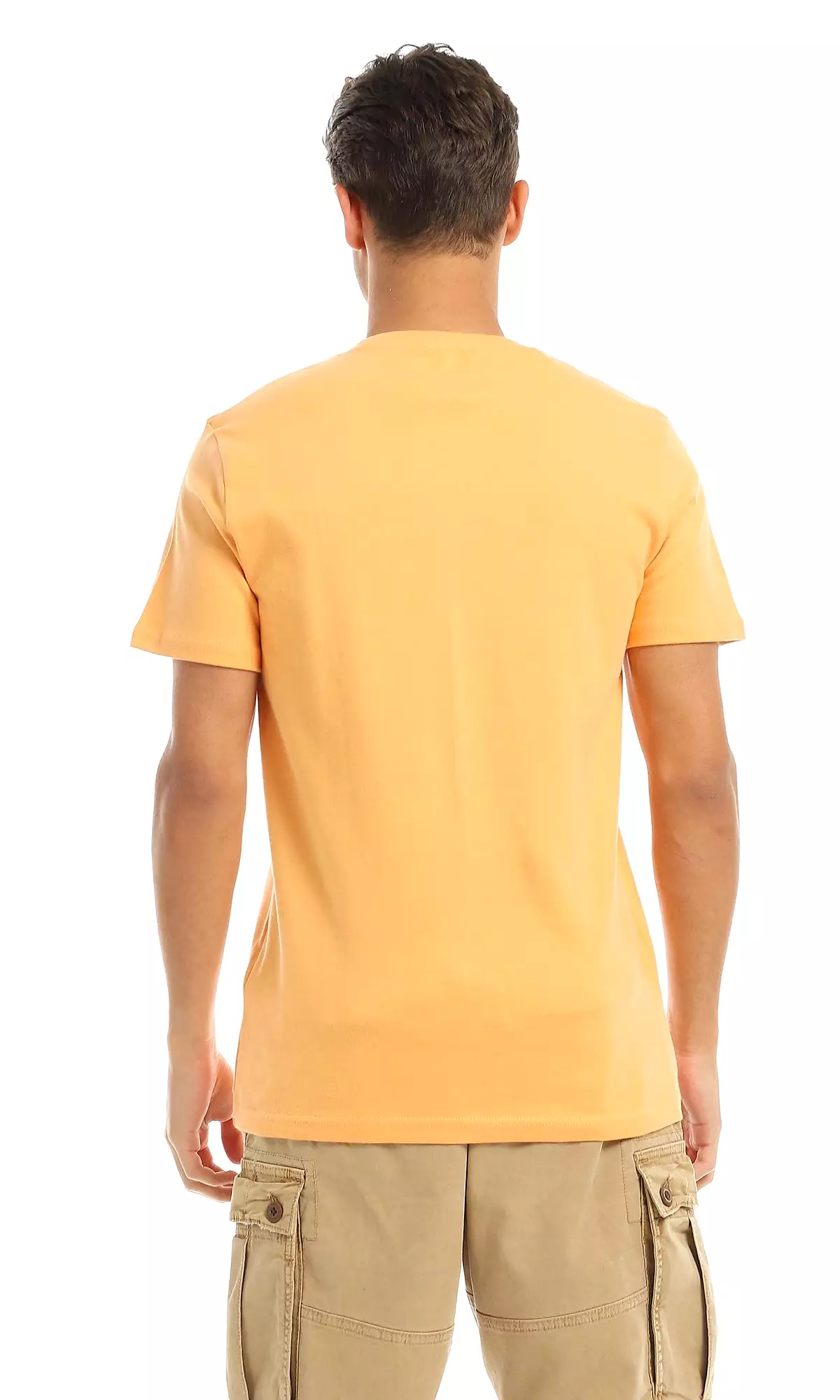 97410 Orange Stay Positive Round T-Shirt