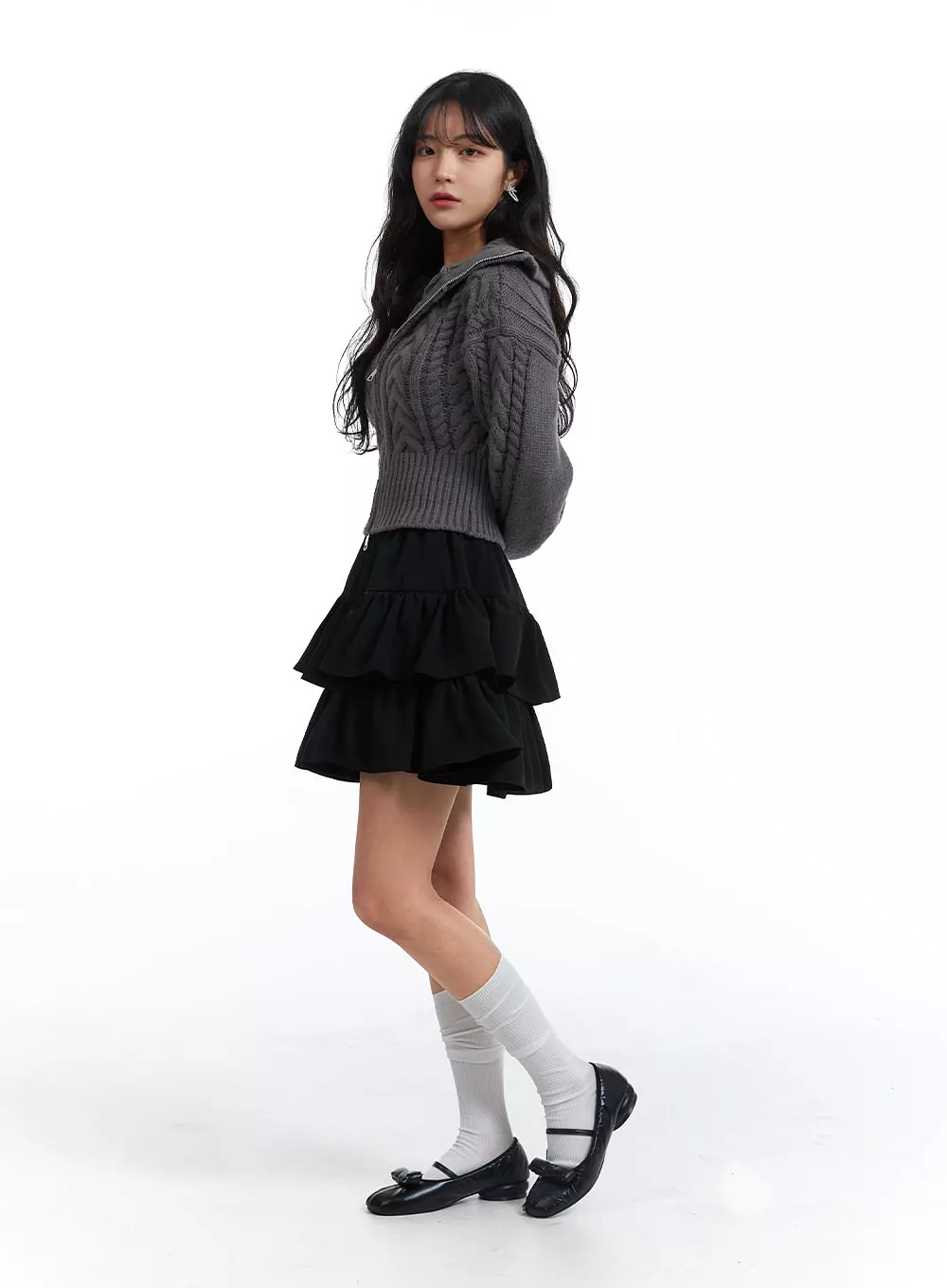 A-Line Layered Frill Mini Skirt OJ426 - Shop Now!