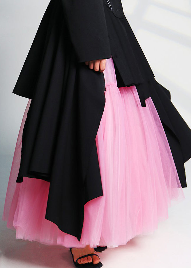 AB1049 Pink High Waist Tulle Skirt - Gorgeous Summer Pick!