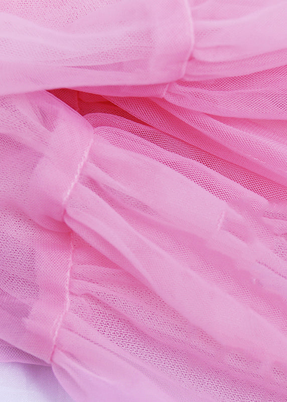 AB1049 Pink High Waist Tulle Skirt - Gorgeous Summer Pick!