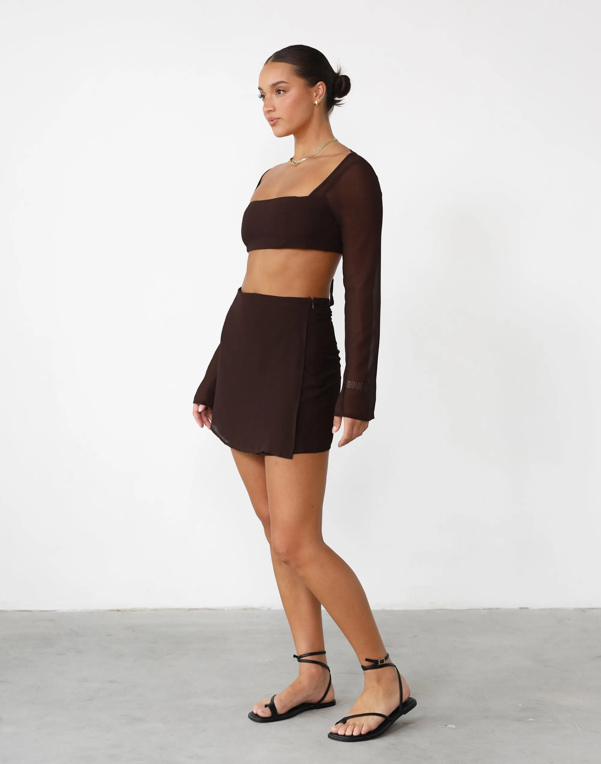 Mini Skirt in Cocoa - Abby Brand