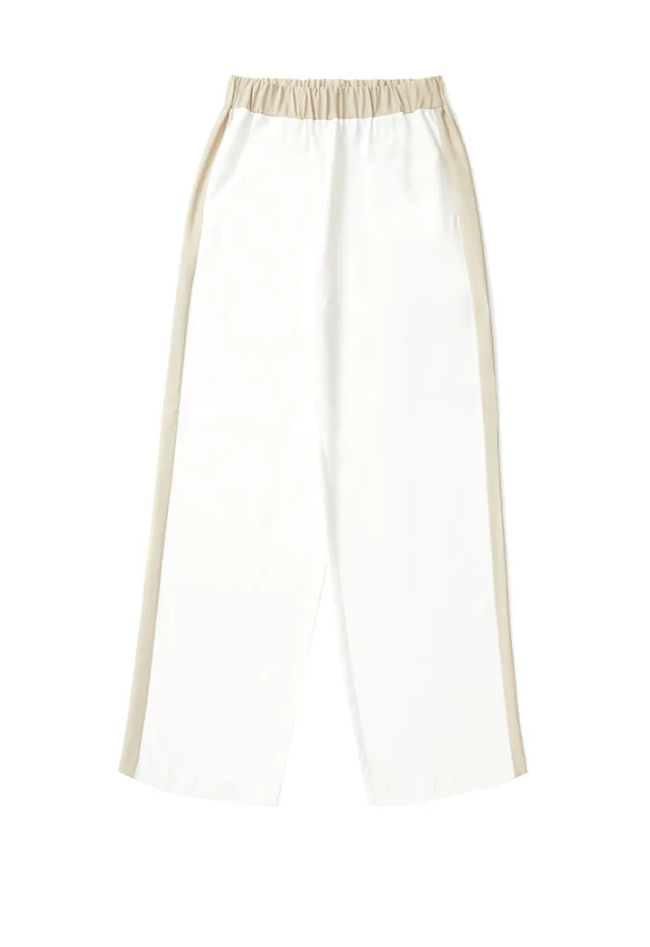 Academia White Side Striped Trousers