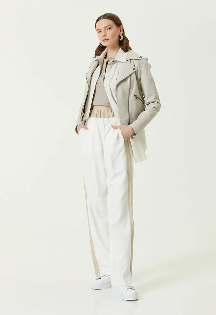 Academia White Side Striped Trousers