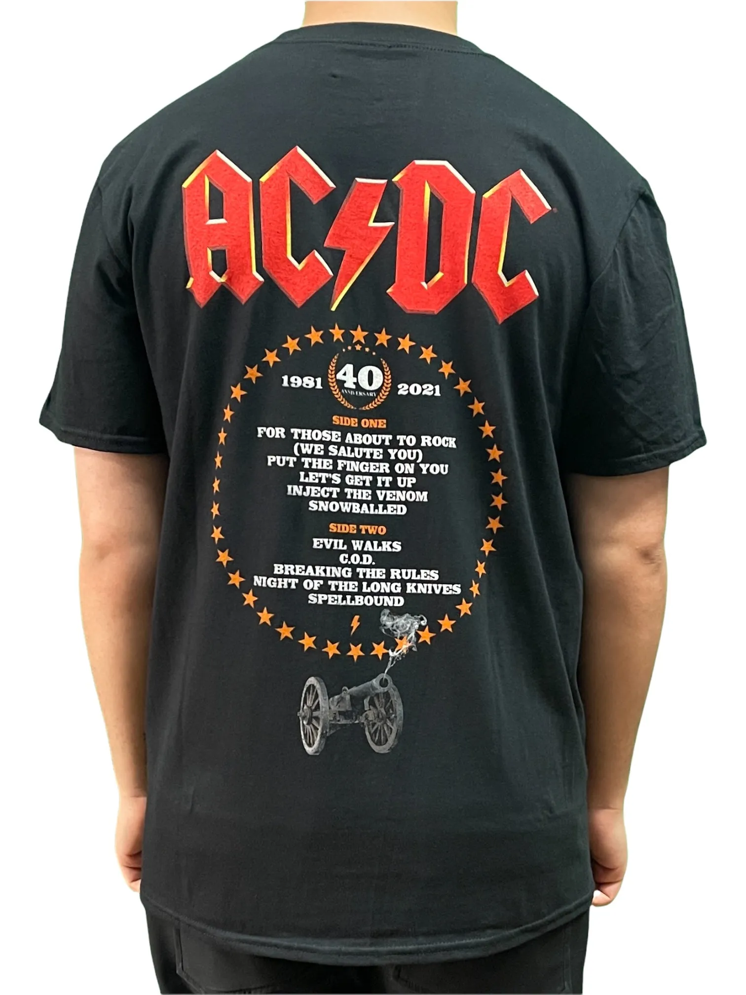 AC/DC 40th Anniversary Flaming Unisex Official T-Shirt | Back Print | Various Sizes.