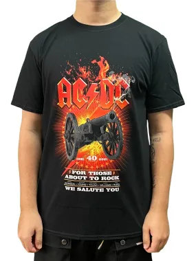 AC/DC 40th Anniversary Flaming Unisex Official T-Shirt | Back Print | Various Sizes.