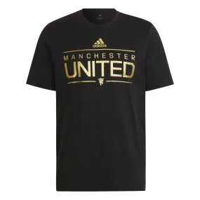 Adidas Manchester United 21/22 Graphic Tee in Black