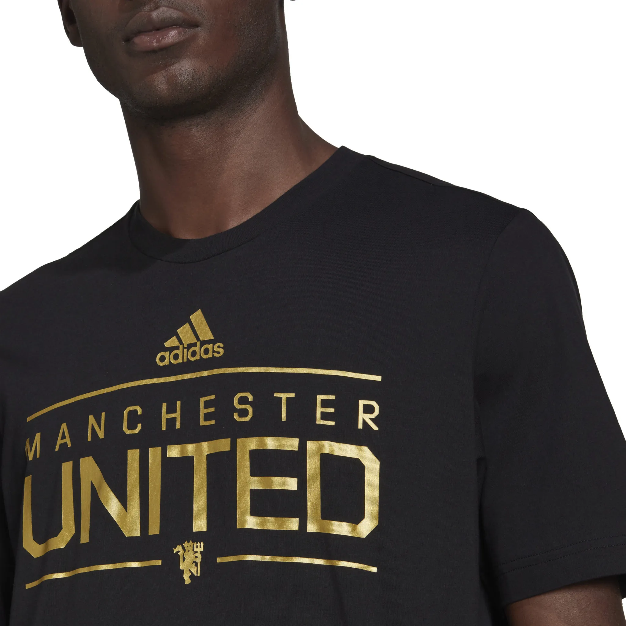 Adidas Manchester United 21/22 Graphic Tee in Black