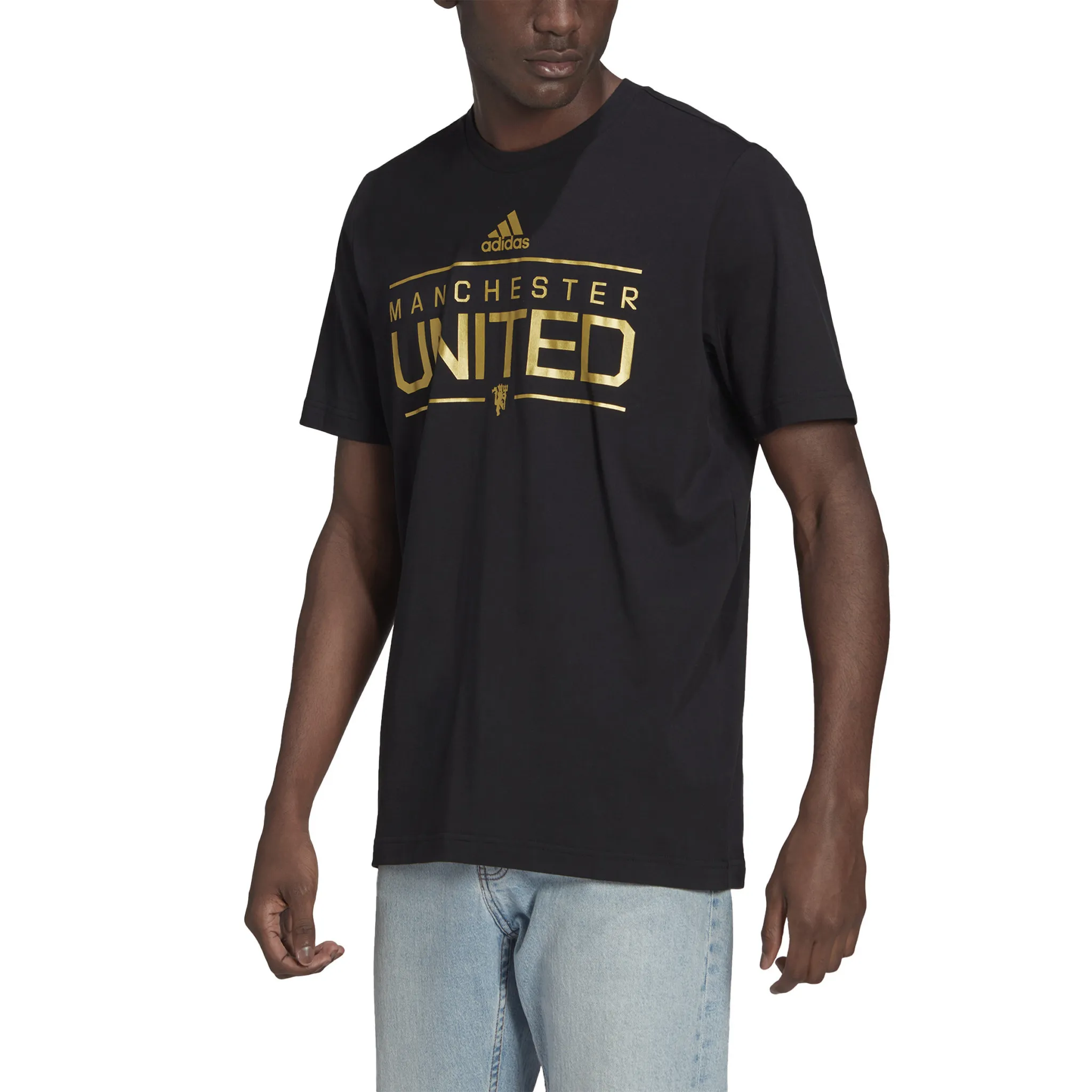 Adidas Manchester United 21/22 Graphic Tee in Black