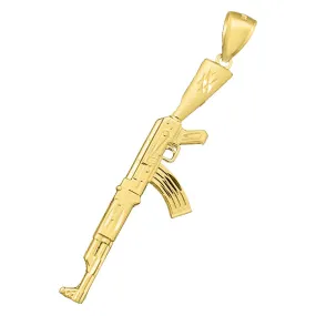 AK47 Pendant in Yellow Gold - DC 10K - Rifle Pendant