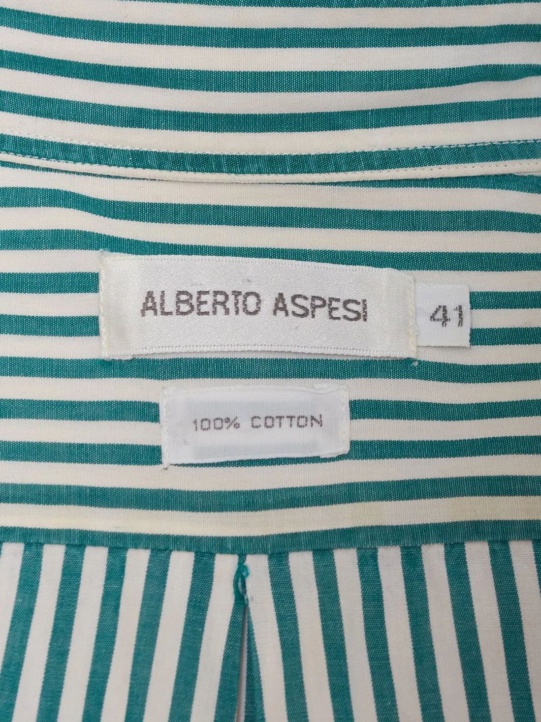 Alberto Aspesi Men's Striped Cotton Shirt