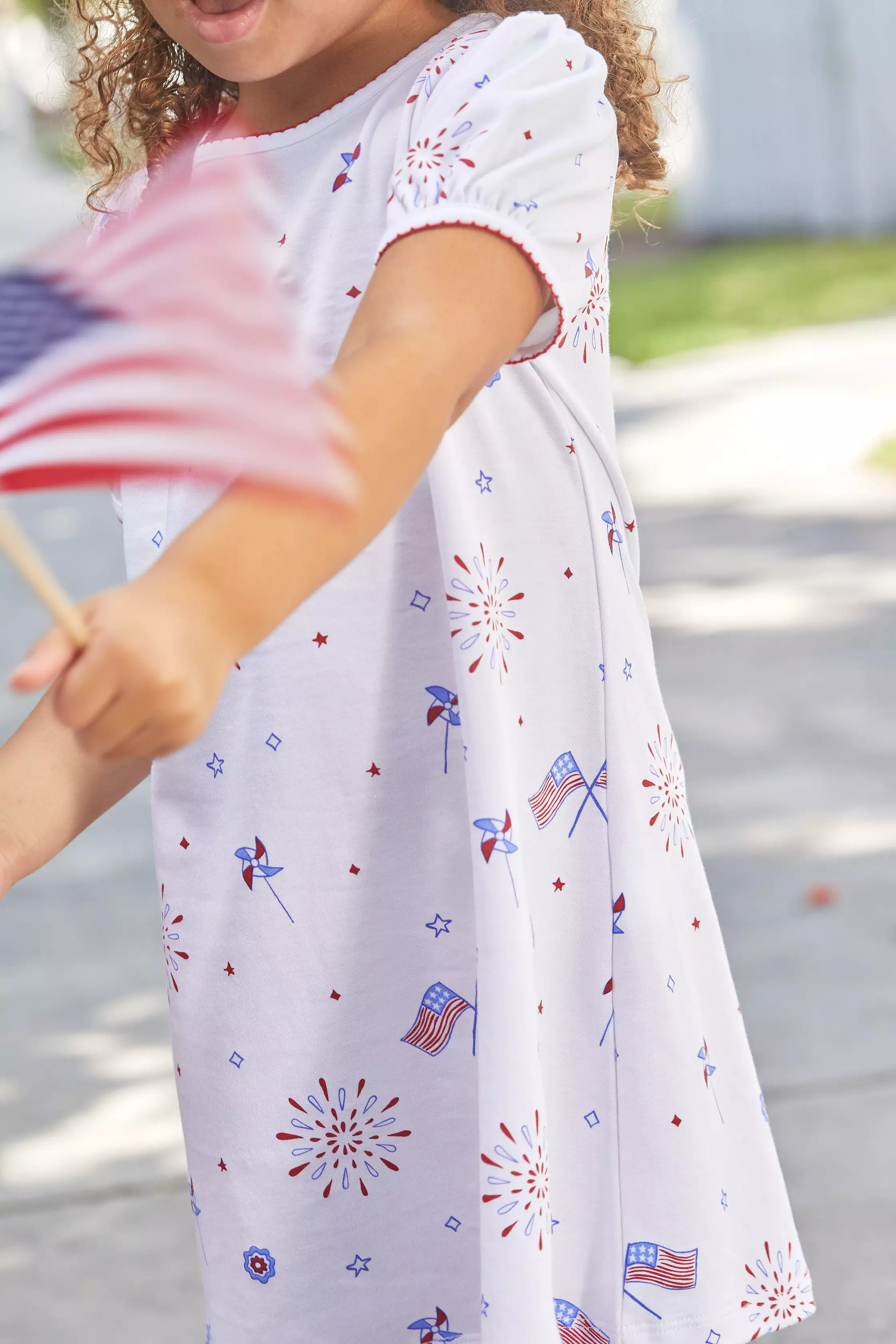 American Flag Printed T-Shirt Dress