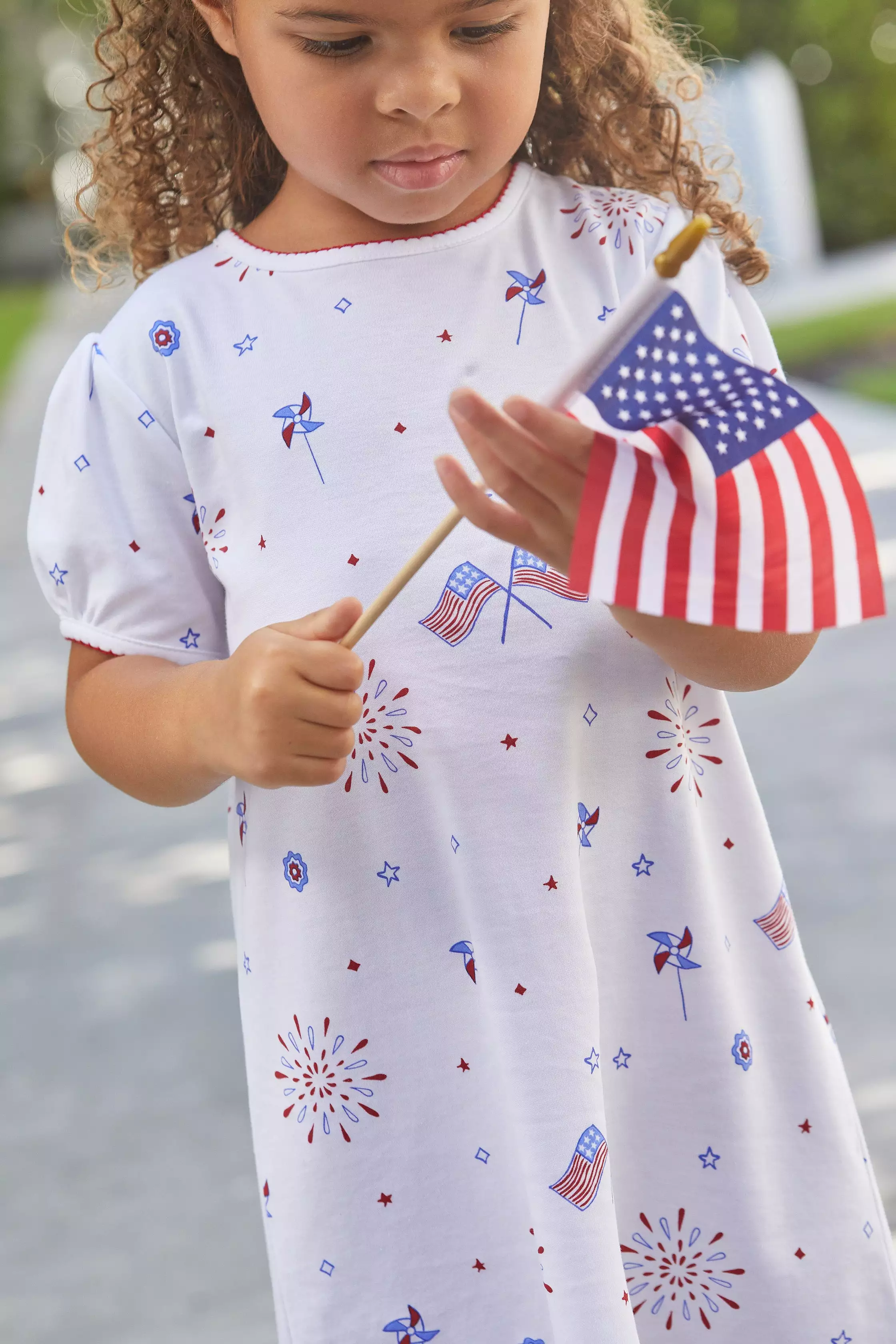 American Flag Printed T-Shirt Dress