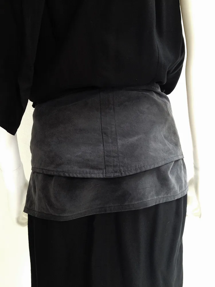 Dark grey Ann Demeulemeester skirt belt - Stylish Fashion Accessory