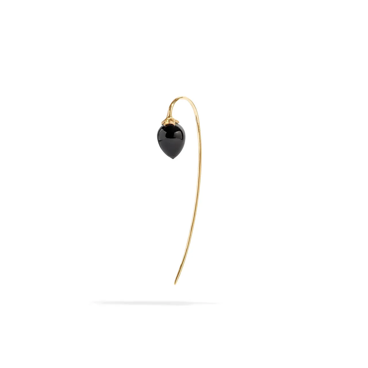 ANNOUSHKA Onyx on french hook earring