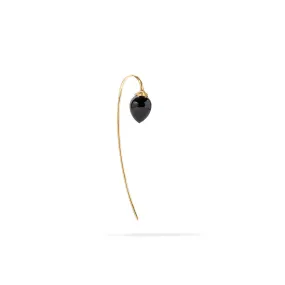 ANNOUSHKA Onyx on french hook earring