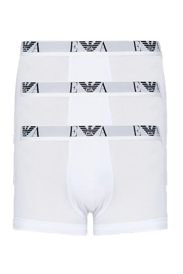 Armani Eagle Trunks 3 Pack White