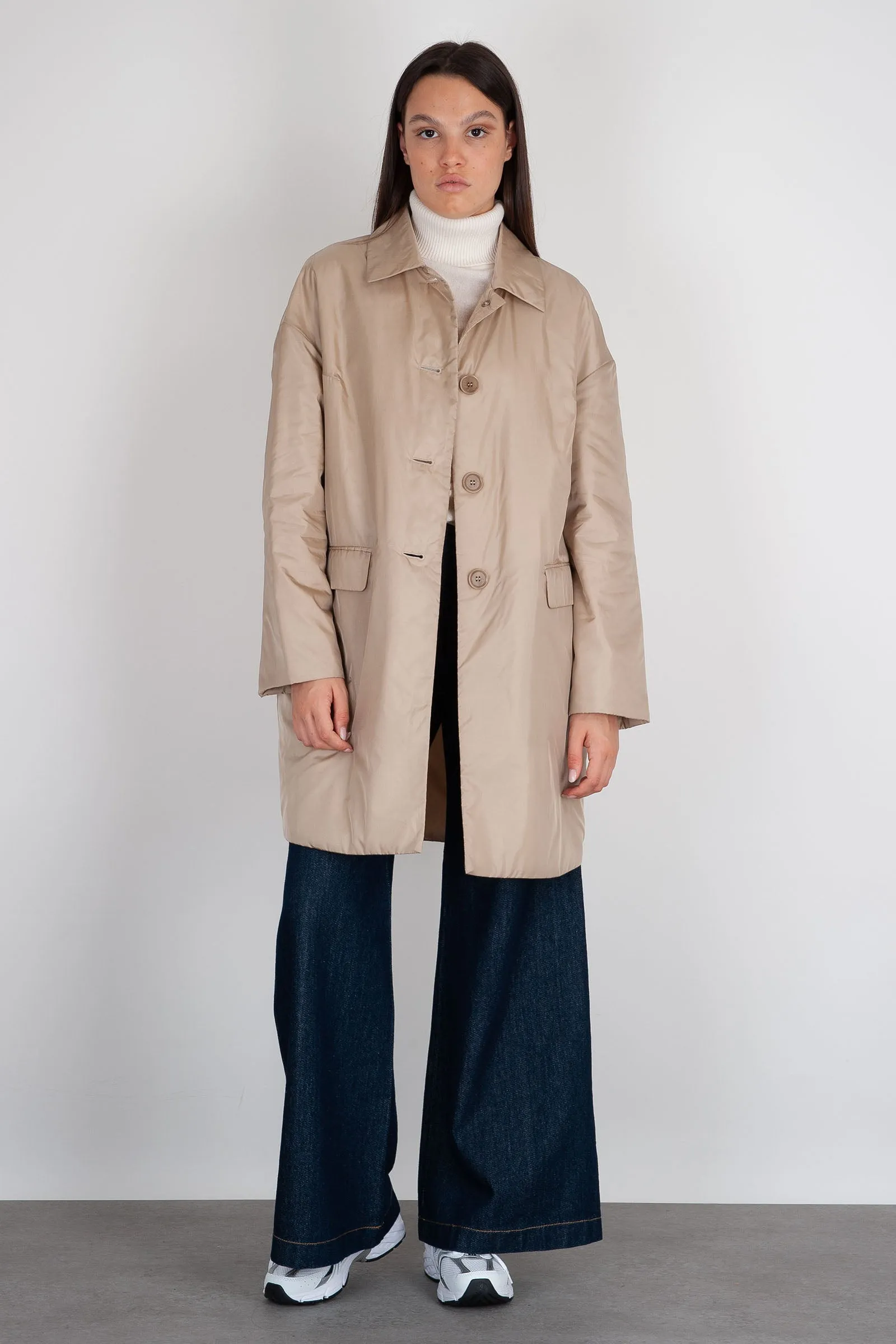 Aspesi Beige Nylon Teena Coat