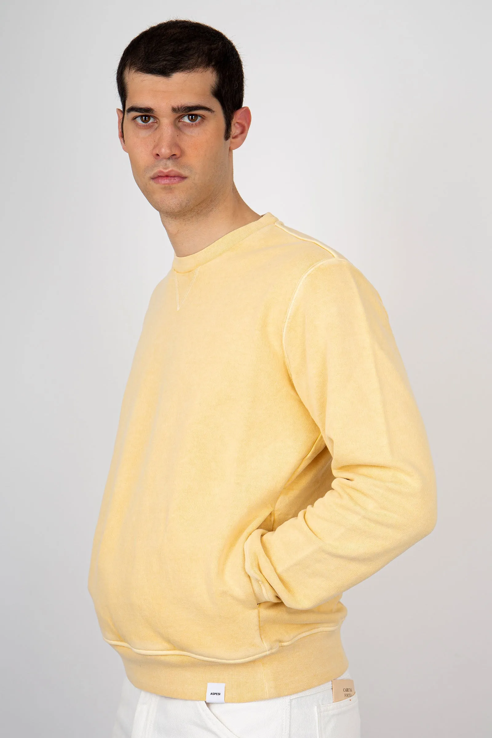 Aspesi cream cotton jersey sweatshirt