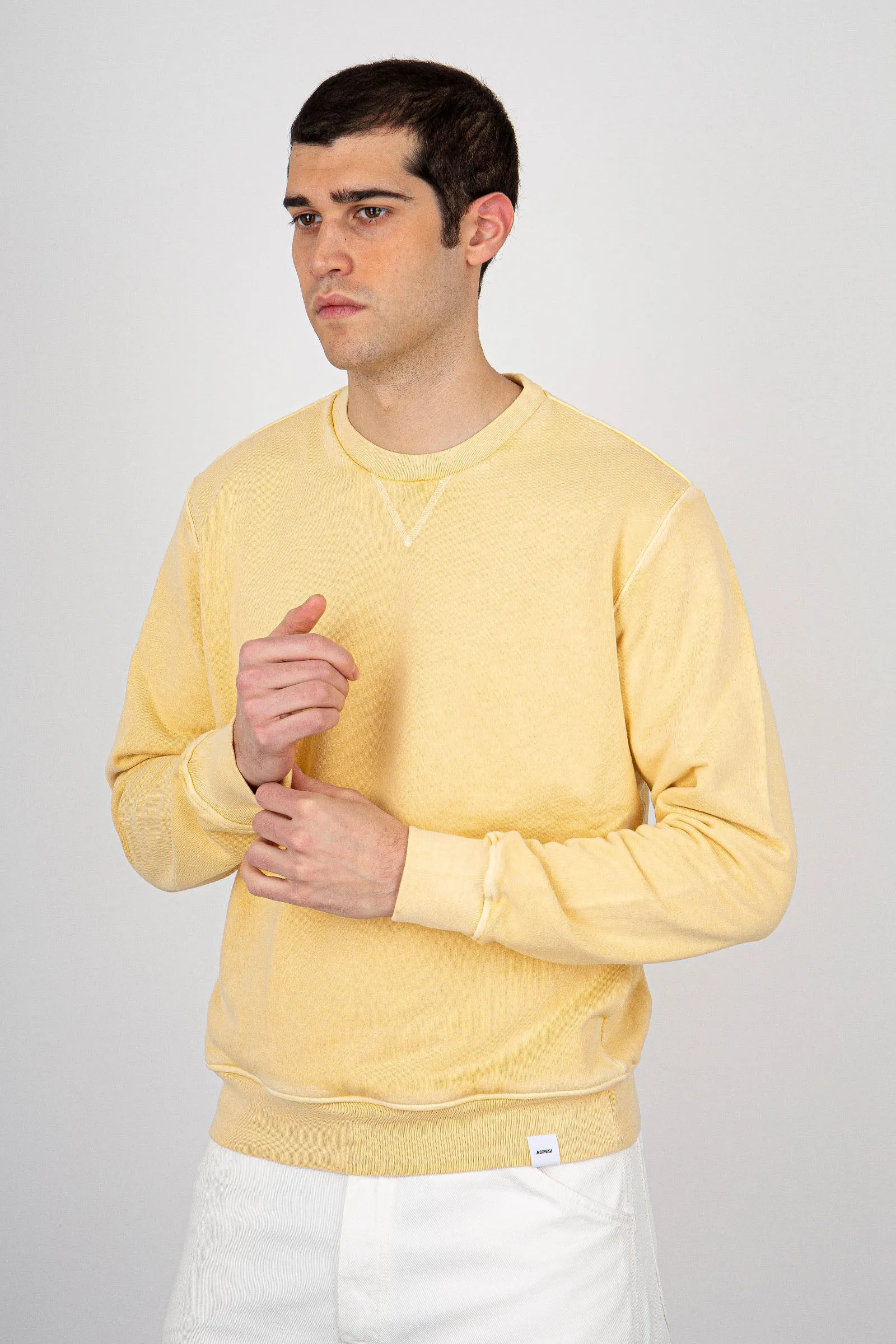 Aspesi cream cotton jersey sweatshirt