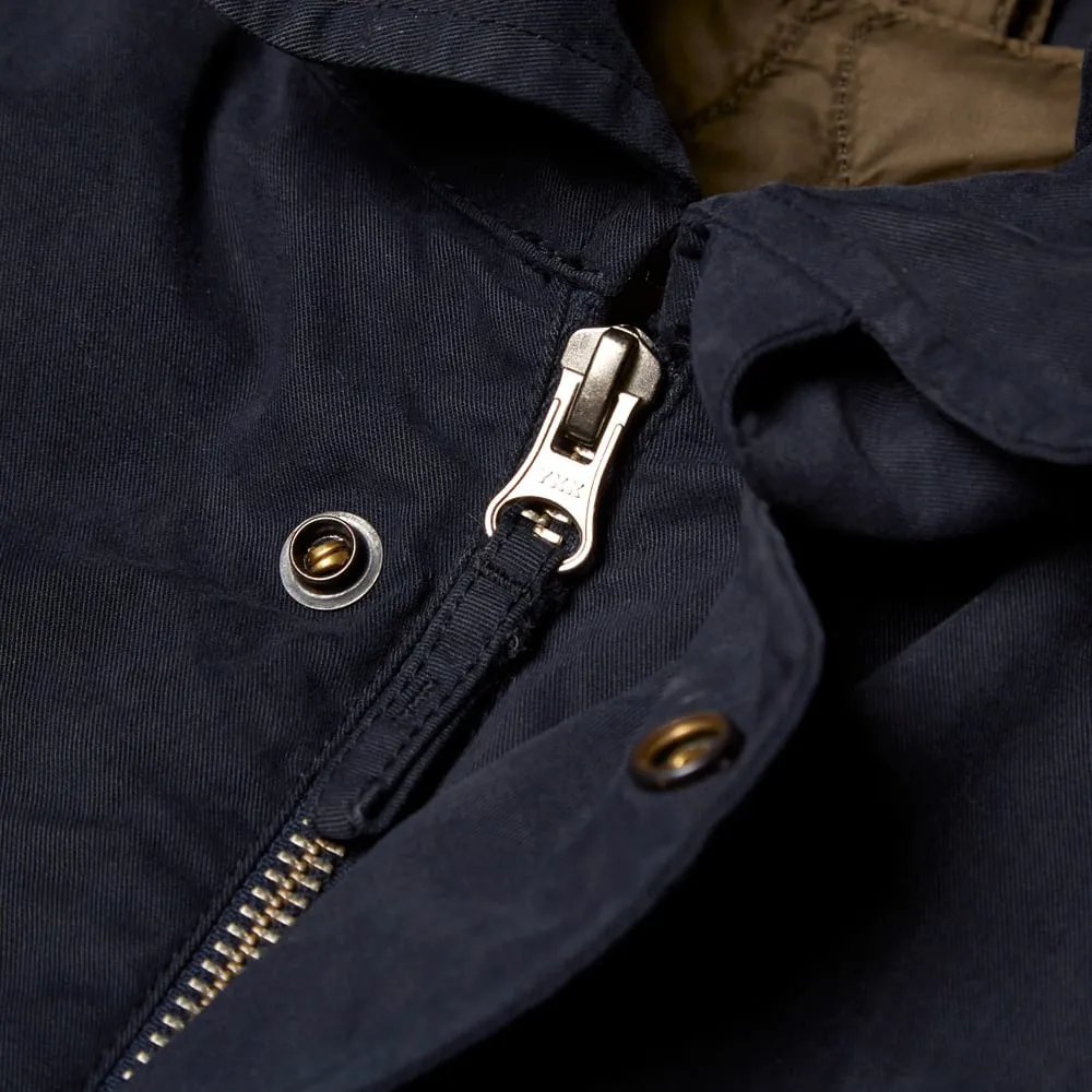 Aspesi Navy Blue Garment Dyed M-65 Jacket.