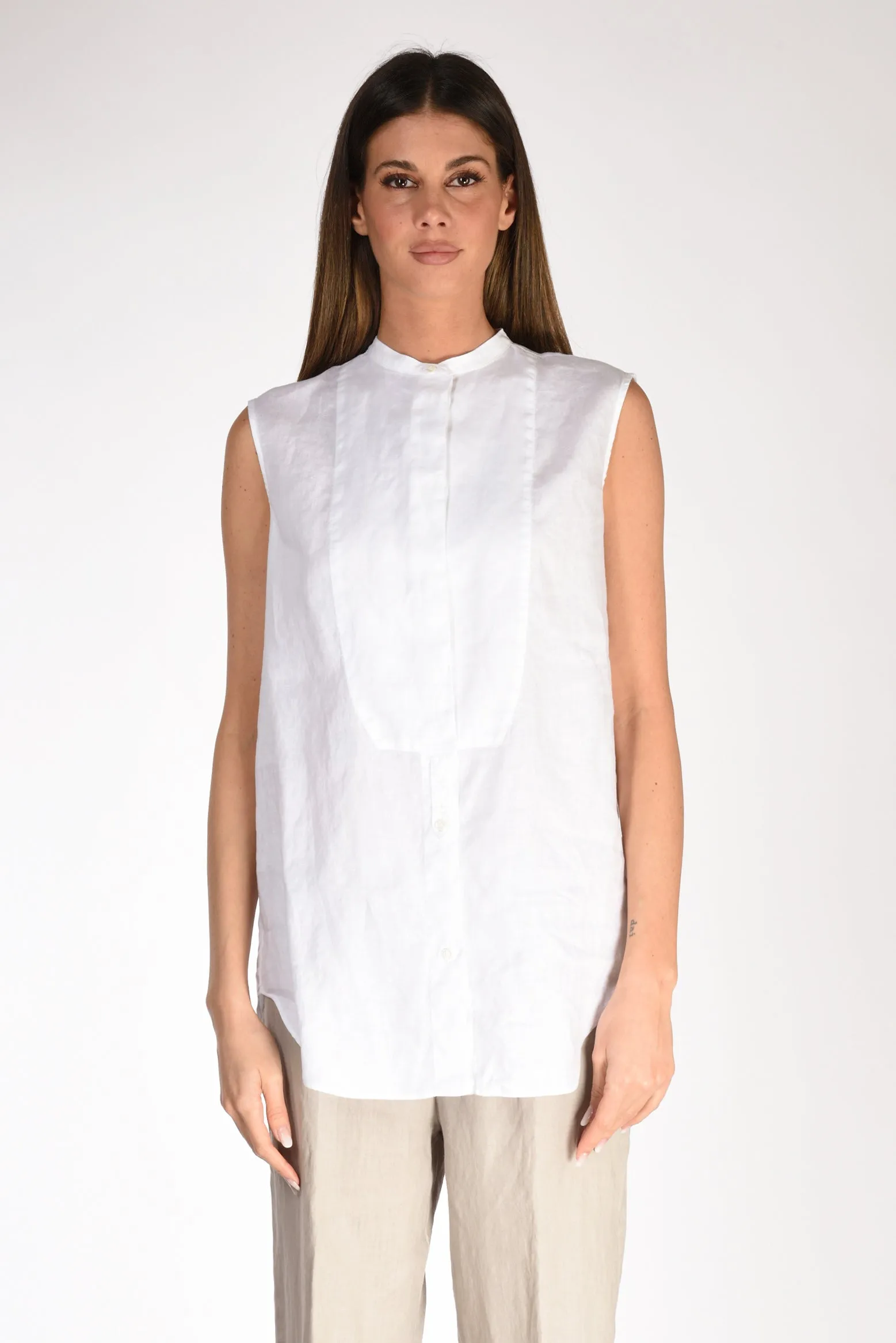 Aspesi Sleeveless White Women's Shirt