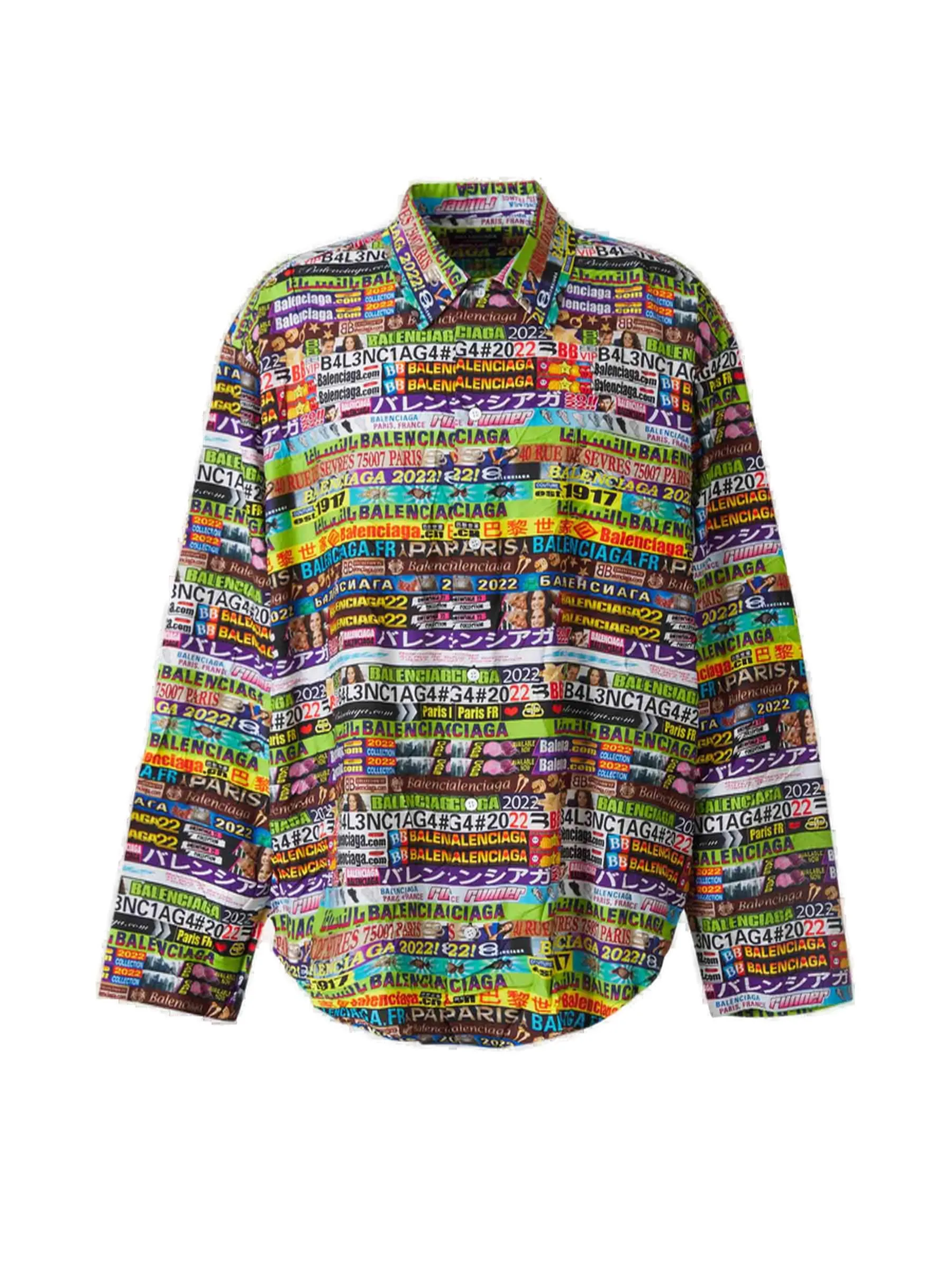 Balenciaga Long-Sleeved All-Over Printed Shirt