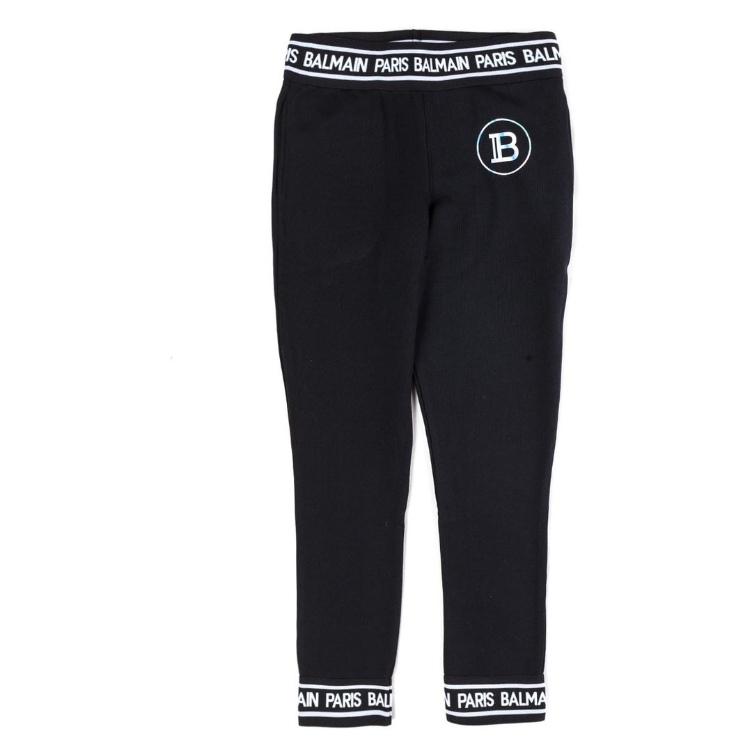 Balmain Black Logo Tape Sweatpants