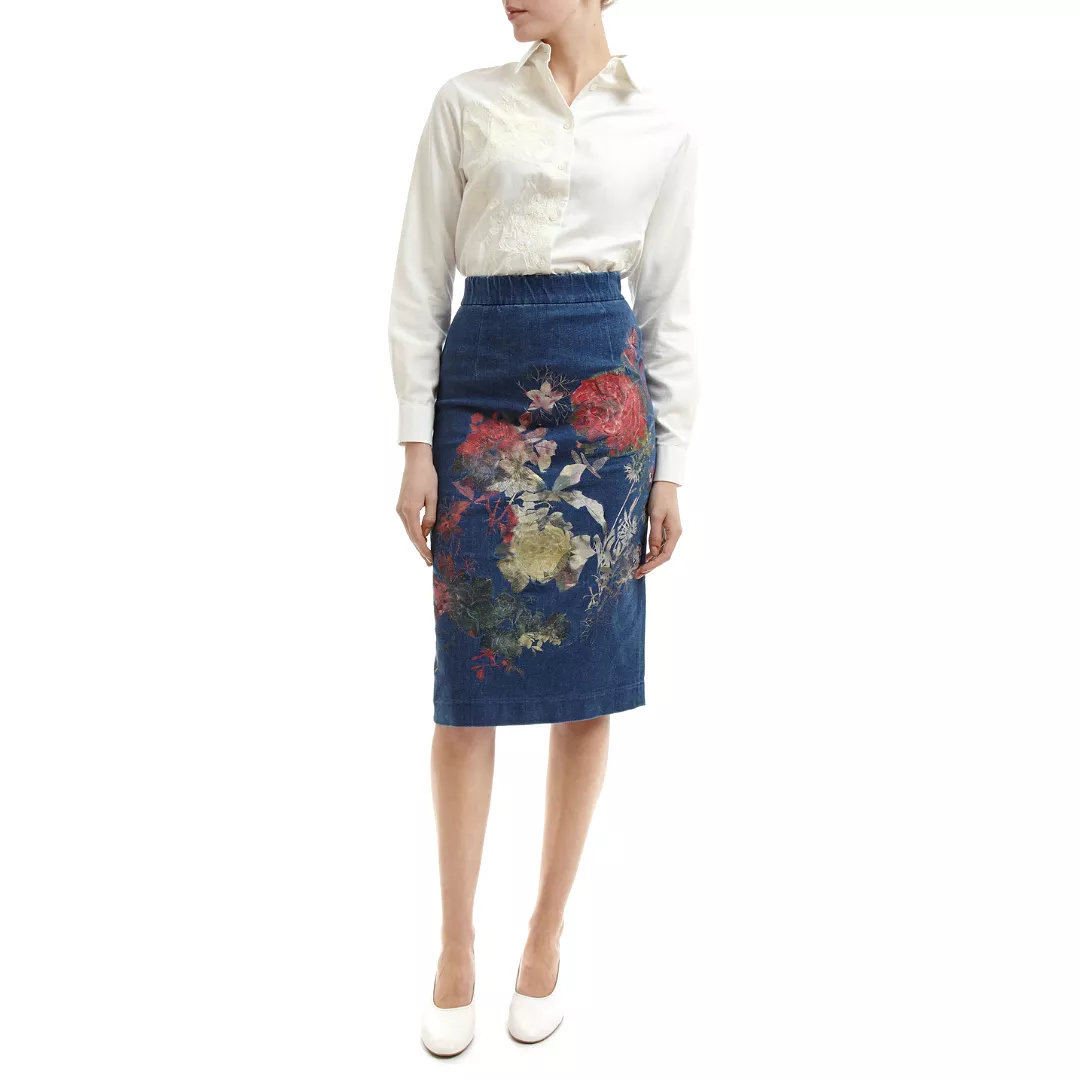 betsy embroidered denim skirt buy online