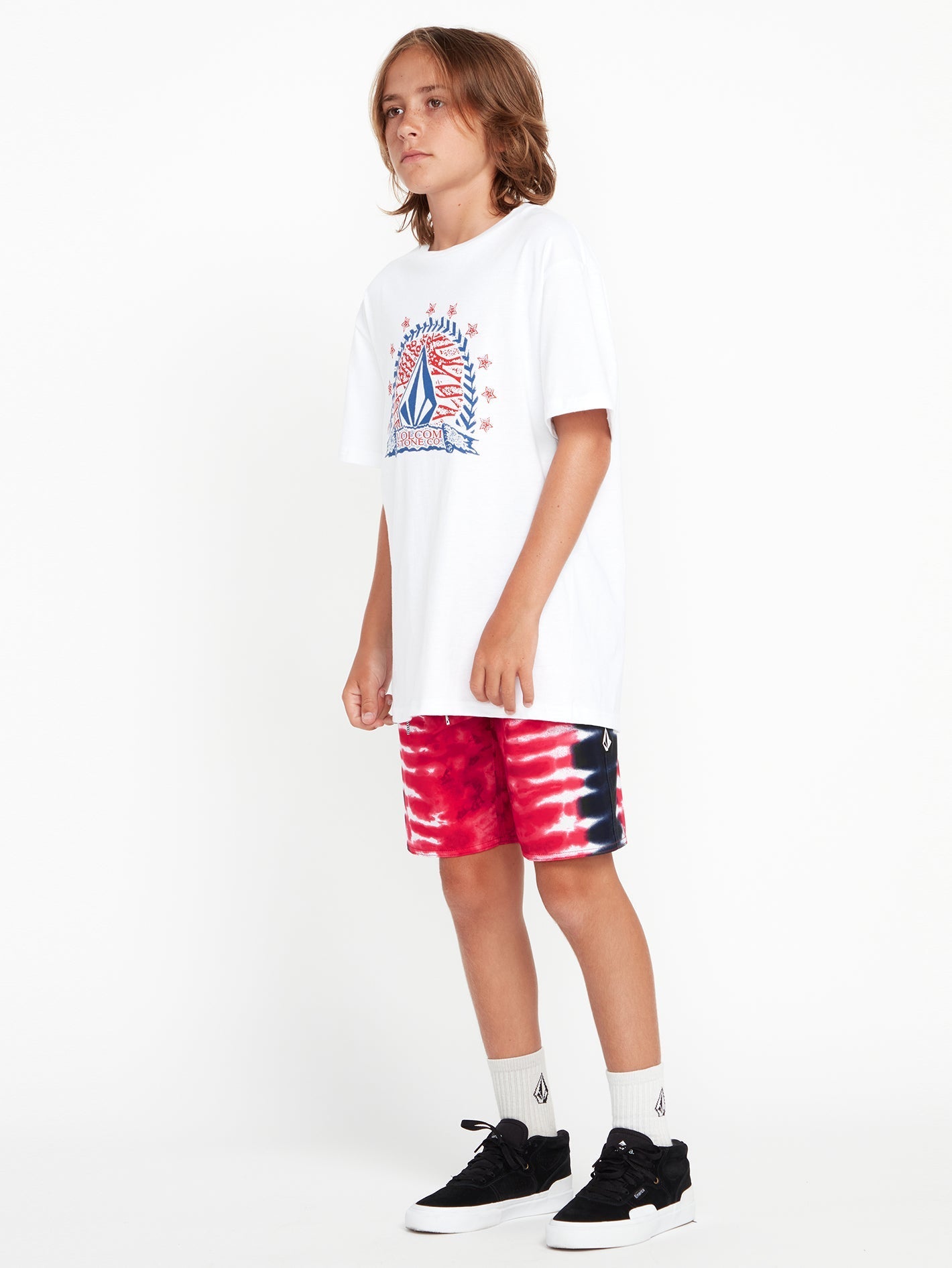 Big Boys 4th of July Red Swim Trunks