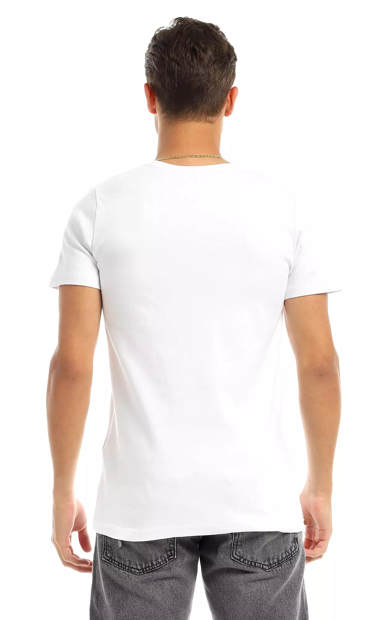 Black Adam T-Shirt: 97408 Round White Printed